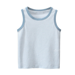 (出清不退換)休閒條紋印花清涼背心