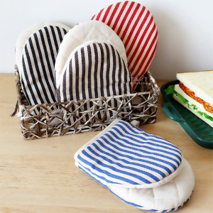 鴨嘴型條紋隔熱手套