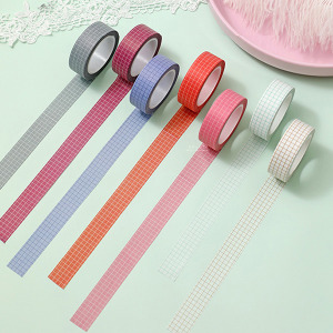 純色格子紙膠帶
