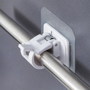 浴室毛巾桿彈簧掛扣 2入組