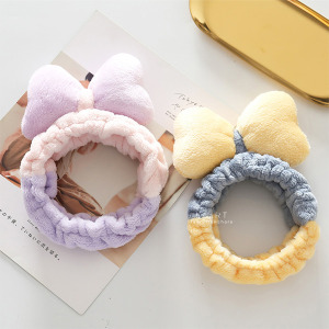 可愛大蝴蝶結造型洗臉髮帶