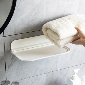 簡約黏貼折疊收納置物架