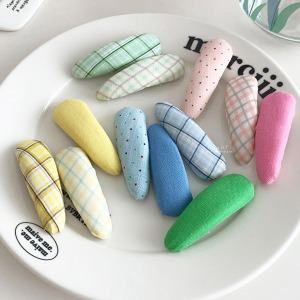 糖果色點點格子BB髮夾 3入組