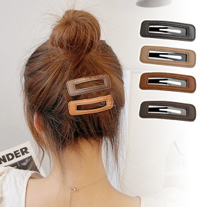 時尚皮質BB瀏海髮夾