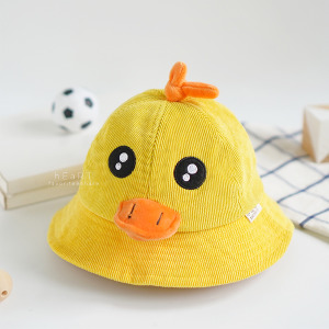 (出清不退換)小黃鴨鴨燈心絨漁夫帽
