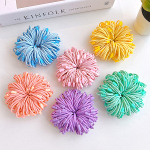 純色斜面小髮圈 100根組