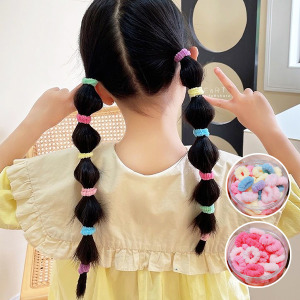 糖果色毛巾小髮圈 100入組