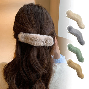 時尚毛絨鴨嘴髮夾