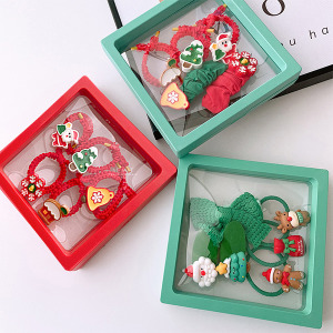 聖誕禮盒系列卡通造型髮圈髮夾