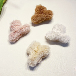 韓系氣質毛絨小爪夾