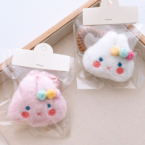 立體萌兔玩偶毛絨髮圈