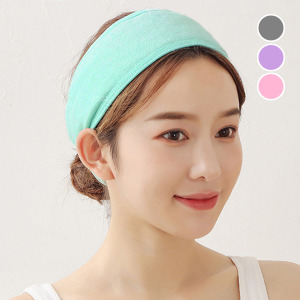 純色魔鬼氈洗臉髮帶