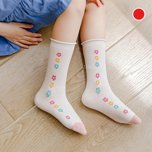 (出清不退換)森林系花朵圖案童襪 3入組