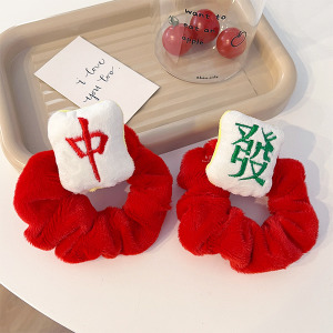 新年麻將造型髮大腸圈