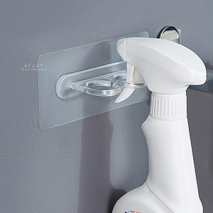 透明雙洞孔壁掛置物掛勾 2入組