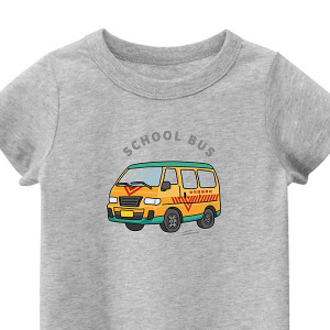 兒童｜KV獨家限定款｜台灣原創T短袖 T03娃娃車灰