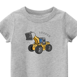 兒童｜KV獨家限定款｜台灣原創T短袖 T06鏟土機灰