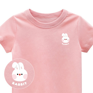 兒童｜KV獨家限定款｜台灣原創T短袖 小兔子粉
