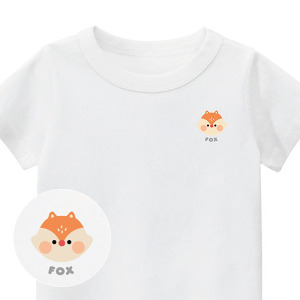 兒童｜KV獨家限定款｜台灣原創T短袖 小狐狸白