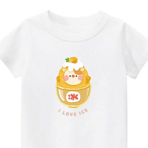 兒童｜KV獨家限定款｜台灣原創T短袖 芒果刨冰白