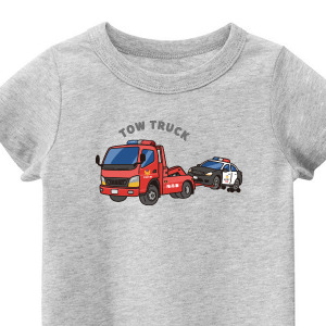 兒童｜KV獨家限定款｜台灣原創T短袖 T11拖吊車灰