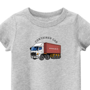 兒童｜KV獨家限定款｜台灣原創T短袖 T18貨櫃車灰