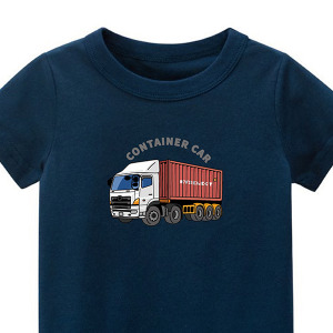 兒童｜KV獨家限定款｜台灣原創T短袖 T18貨櫃車深藍