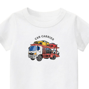 兒童｜KV獨家限定款｜台灣原創T短袖 T17雙層運輸車白