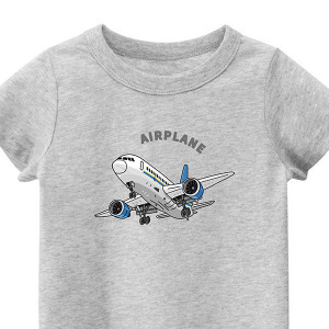 兒童｜KV獨家限定款｜台灣原創T短袖 T19飛機灰