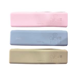 方形矽膠美妝刷收納盒