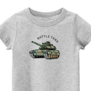 兒童｜KV獨家限定款｜台灣原創T短袖 T21坦克車灰