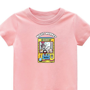 兒童｜KV獨家限定款｜台灣原創T短袖 夾娃娃粉