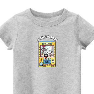 兒童｜KV獨家限定款｜台灣原創T短袖 夾娃娃灰