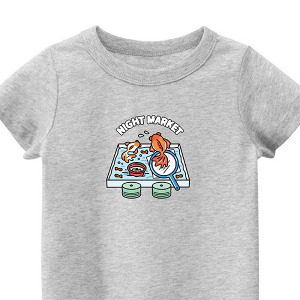 兒童｜KV獨家限定款｜台灣原創T短袖 撈金魚灰