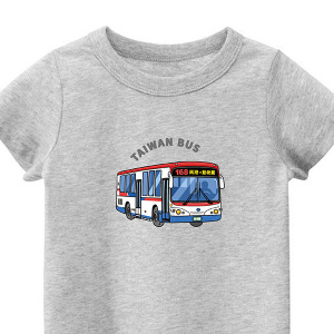 兒童｜KV獨家限定款｜台灣原創T短袖 T25公車灰