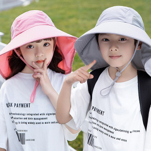 (出清不退換)純色披肩透氣遮陽漁夫帽