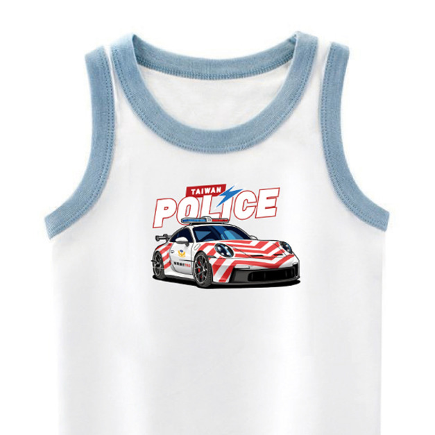 兒童｜KV獨家限定款｜台灣原創T背心 T30超跑紅斑馬背心白