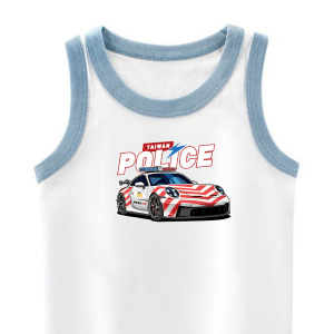 兒童｜KV獨家限定款｜台灣原創T背心 T30超跑紅斑馬背心白