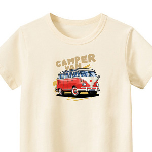 兒童｜KV獨家限定款｜台灣原創T短袖 T32復古露營車米