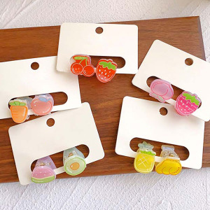 甜美可愛水果瀏海小髮夾 2入組