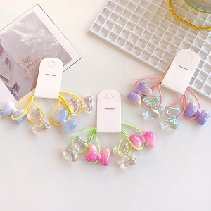 夢幻色蝴蝶結髮圈 2入組