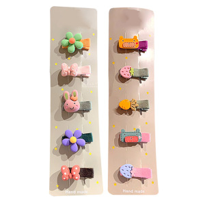 可愛卡通造型髮夾 5入組