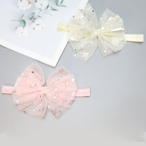 可愛蝴蝶結網紗髮帶