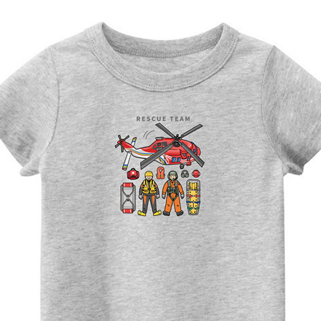 兒童｜KV獨家限定款｜台灣原創T短袖 T41空勤隊灰