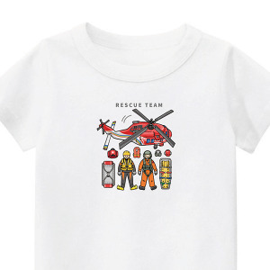 兒童｜KV獨家限定款｜台灣原創T短袖 T41空勤隊白