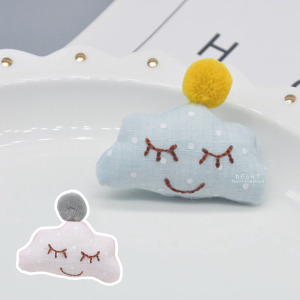 閉眼微笑雲朵造型髮夾