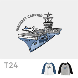 兒童｜KV獨家限定款｜台灣原創T長袖 T24航空母艦