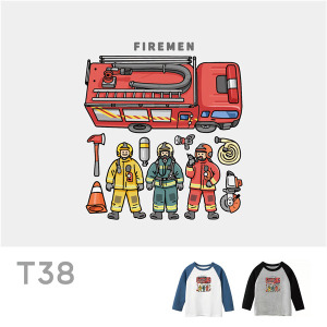 兒童｜KV獨家限定款｜台灣原創T長袖 T38消防隊