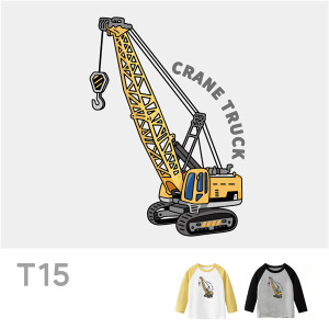 兒童｜KV獨家限定款｜台灣原創T長袖 T15履帶吊車