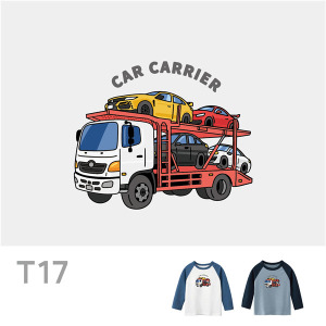 兒童｜KV獨家限定款｜台灣原創T長袖 T17雙層運輸車